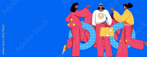 3.12 International Women's Day professional women flat character vector concept operation hand drawn illustration
