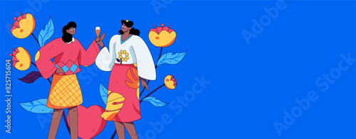 3.12 International Women's Day professional women flat character vector concept operation hand drawn illustration
