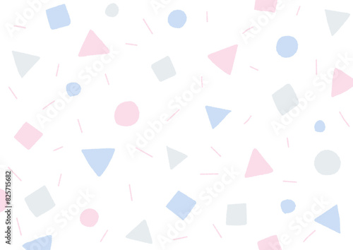 手描きのポップな幾何学模様の背景