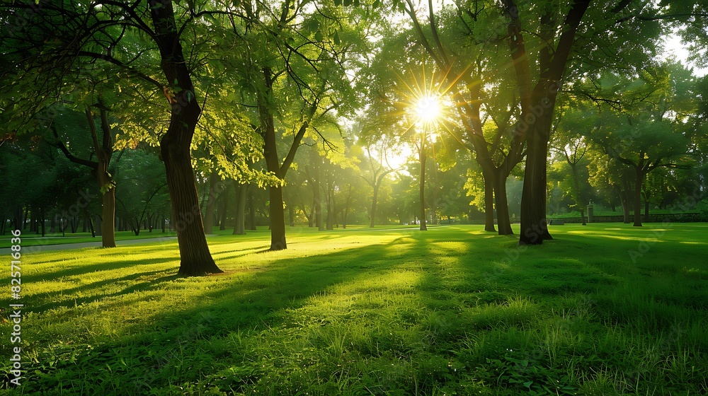 Green tree sunny park