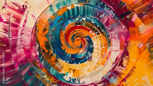 Spiraling patterns of bright colors creating a visually striking and vibrant abstract composition