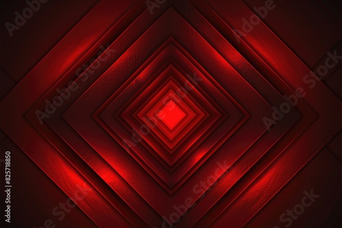 Abstract Red Design. Dark Modern Background with Geometric Illustration and Shiny Framing