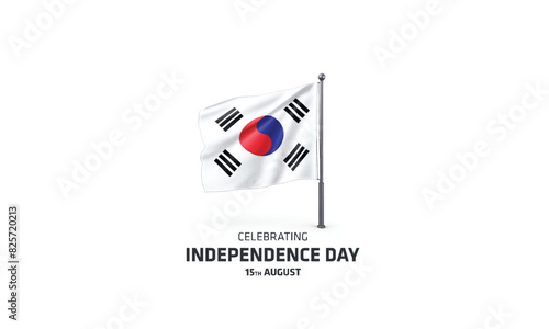 flag of south korea vector on white background