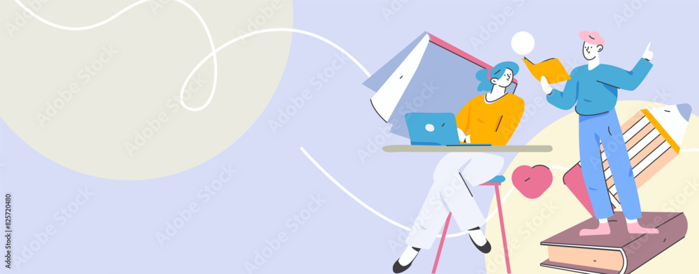 Education and learning people flat vector concept hand drawn illustration
Education and learning people flat vector concept hand drawn illustration