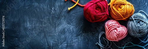 I Love Yarn Day concept background with copy space area for text. Beautiful background. Art 