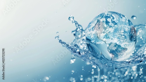 Obraz na płótnie world water monitoring day background concept. copy space w salonie