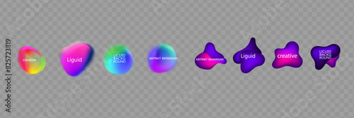 Gradient neon color sphere. Round holographic gradients. Glowing bright liquid gradient shape. Curved line for banner and flyer, social media.