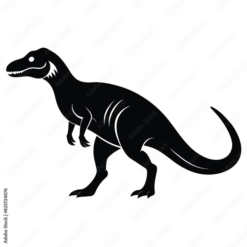 Solid color Barinasuchus vector on white background