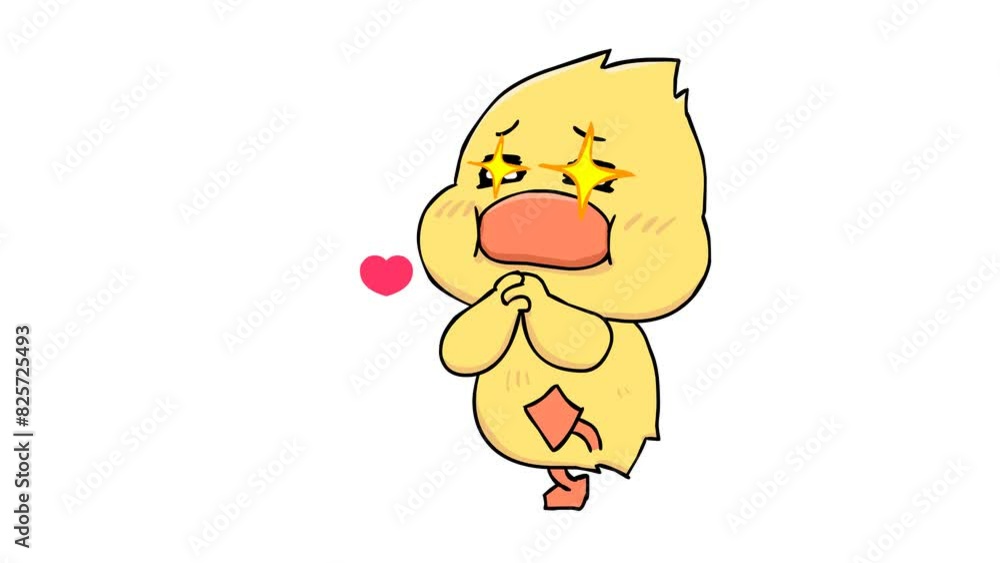 Animated Duck, Very Impressive - White Background Animated Duck, Very Impressive - White Background