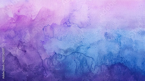 Watercolor texture with a gradient of purple and blue, creating a mystical feel photo