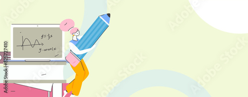 Education and learning people flat vector concept hand drawn illustration
