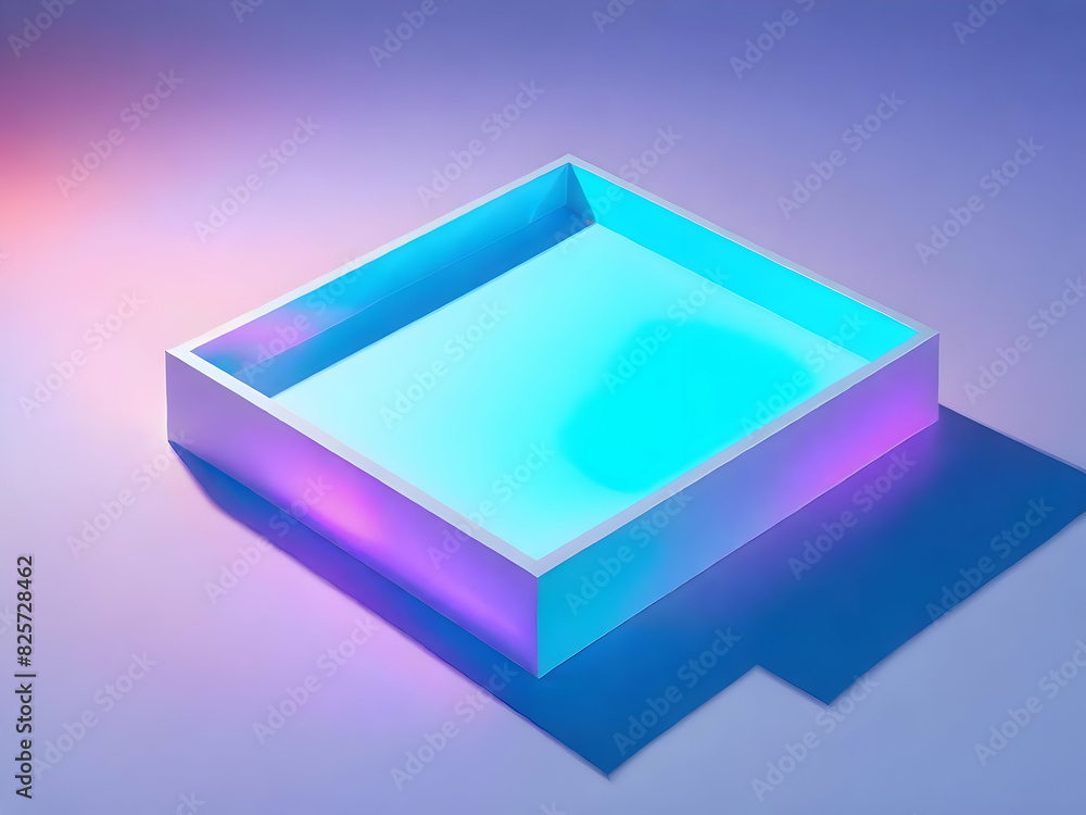 Summer with hologram light background and blank for placing product Summer with hologram light background and blank for placing product