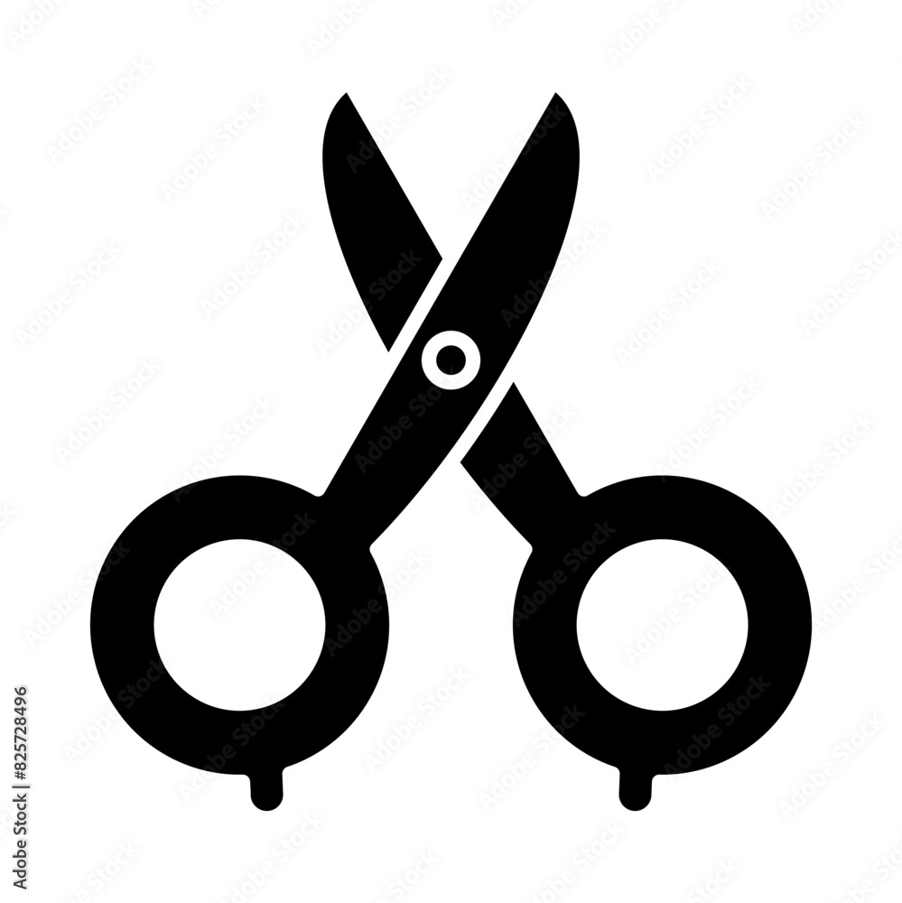 scissors icon, silhouette vector isolated on white background. simple and modern design scissors icon, silhouette vector isolated on white background. simple and modern design