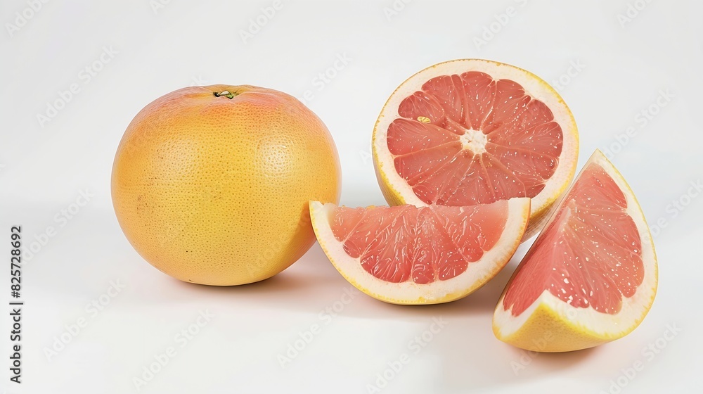 Grapefruit isolated on white background : Generative AI Grapefruit isolated on white background : Generative AI