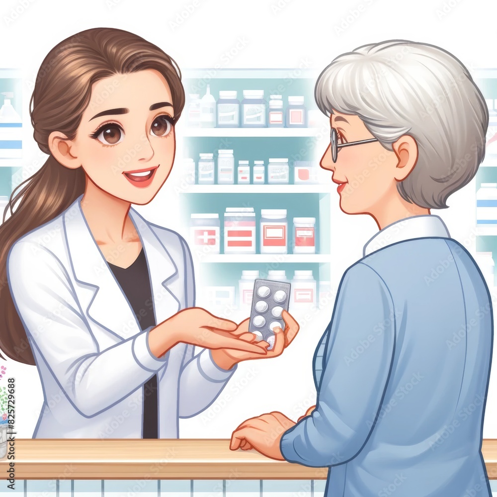 Pharmacist Explaining Medicine to Elderly Customer
Pharmacist Explaining Medicine to Elderly Customer