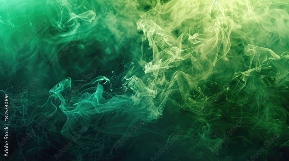 Thick green multi hued smoke against a dark background isolated image Smoke vape background Thick green multi hued smoke against a dark background isolated image Smoke vape background