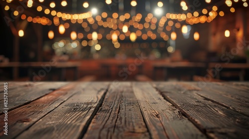 The stage area made from aged wood planks sets the perfect scene for live country music or line dancing.