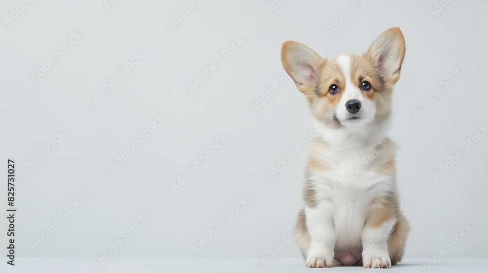 Cute Puppy Corgi Pembroke on a white background : Generative AI Cute Puppy Corgi Pembroke on a white background : Generative AI