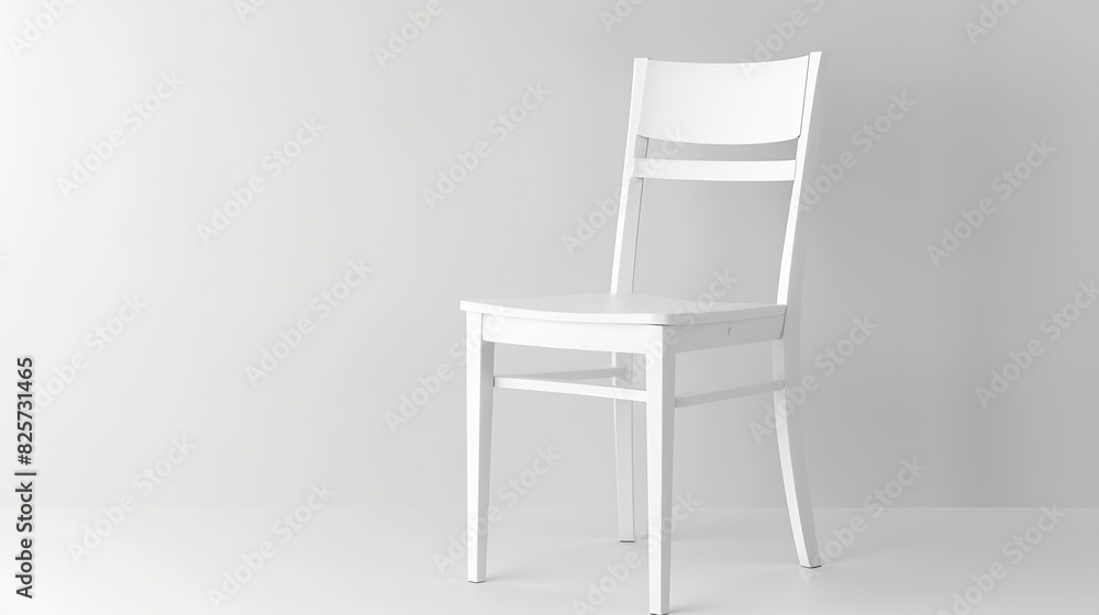 White chair isolated : Generative AI White chair isolated : Generative AI