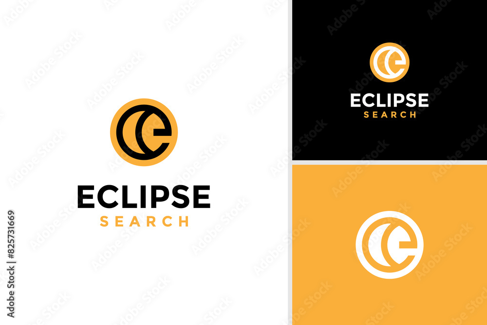 Eclipse logo design inspiration. Eclipse logo template Eclipse logo design inspiration. Eclipse logo template