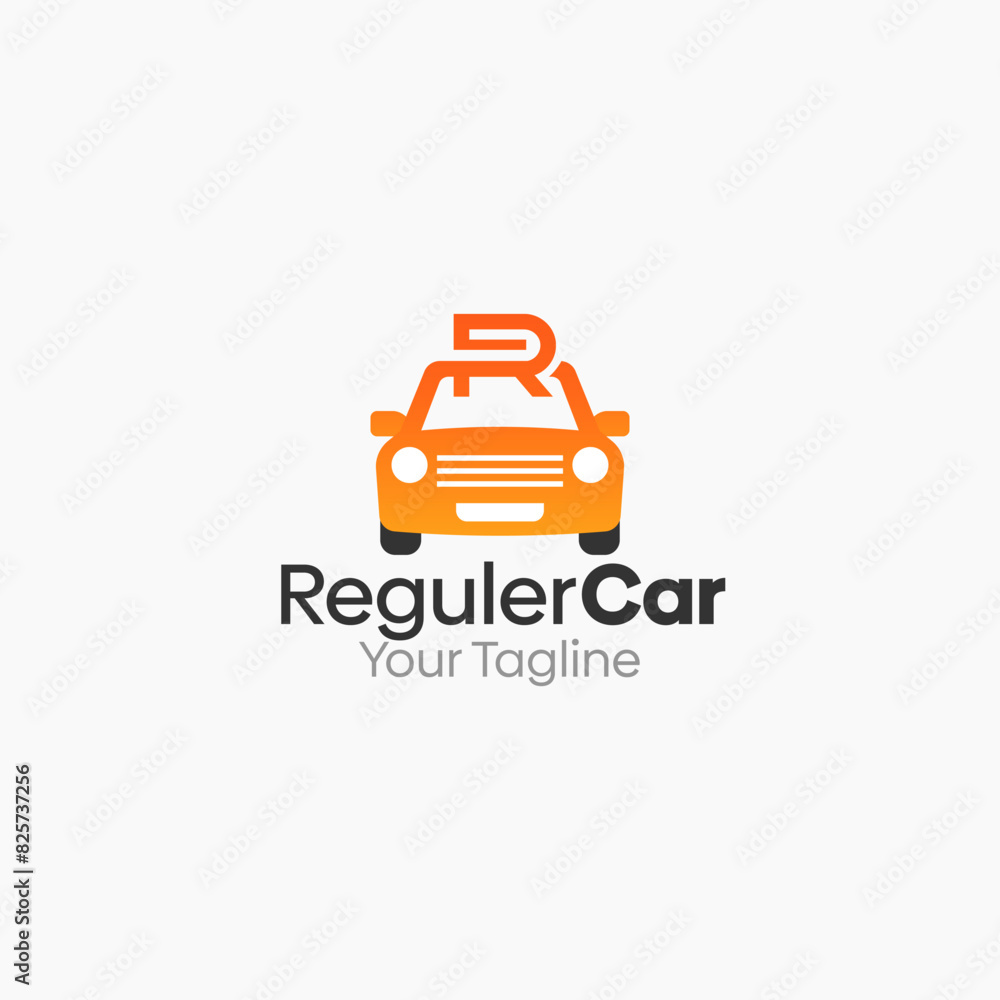 Illustration Vector Graphic Logo of Regular Car. Merging Concepts of Initial Alphabet R and Car Shape. Good for business, startup, company logo Illustration Vector Graphic Logo of Regular Car. Merging Concepts of Initial Alphabet R and Car Shape. Good for business, startup, company logo