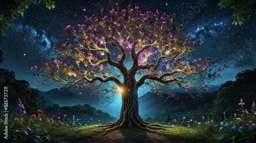 Ethereal Tree of Life: A Journey into the Spiritual Realm © BOJOShop