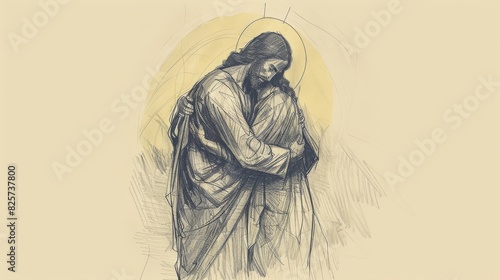 Comfort and Hope: Jesus' Promise of Rest for the Weary and Burdened, Biblical Illustration for Spiritual Reflection