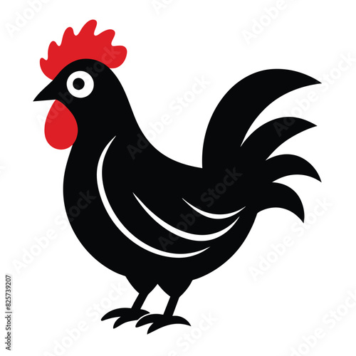 Solid color Barnevelder animal vector on white background © mobarok8888