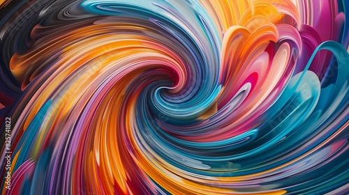 Swirling patterns of bright and bold colors creating a lively and energetic visual experience