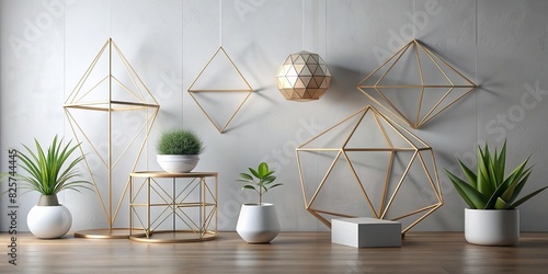 Clean, sleek geometric shapes in a minimalist design photo