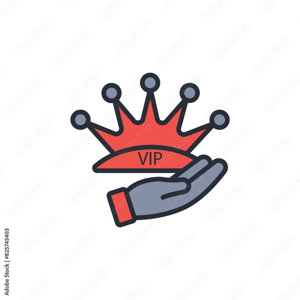 Vip icon. vector.Editable stroke.linear style sign for use web design,logo.Symbol illustration. Vip icon. vector.Editable stroke.linear style sign for use web design,logo.Symbol illustration.