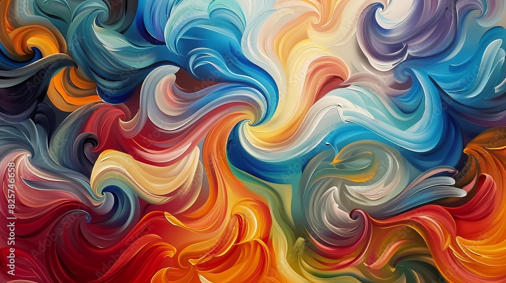 Swirling patterns of color dance across the canvas, inviting viewers into a world of boundless creativity and artistic expression
