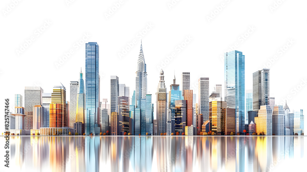 modern city panorama 3d illustration modern city panorama 3d illustration