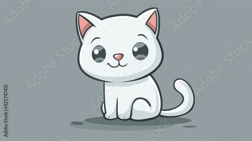 cat vector kitten icon logo cartoon character illustration doodle white  © CREATIVE STOCK