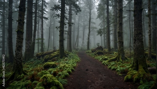 forest in the fog