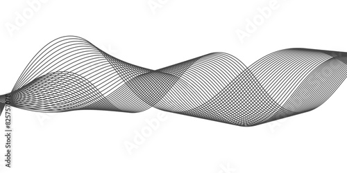 Abstract black stripes optical art wave line background. Vector illustration