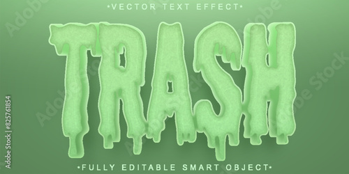 Green Stinky Trash Vector Fully Editable Smart Object Text Effect