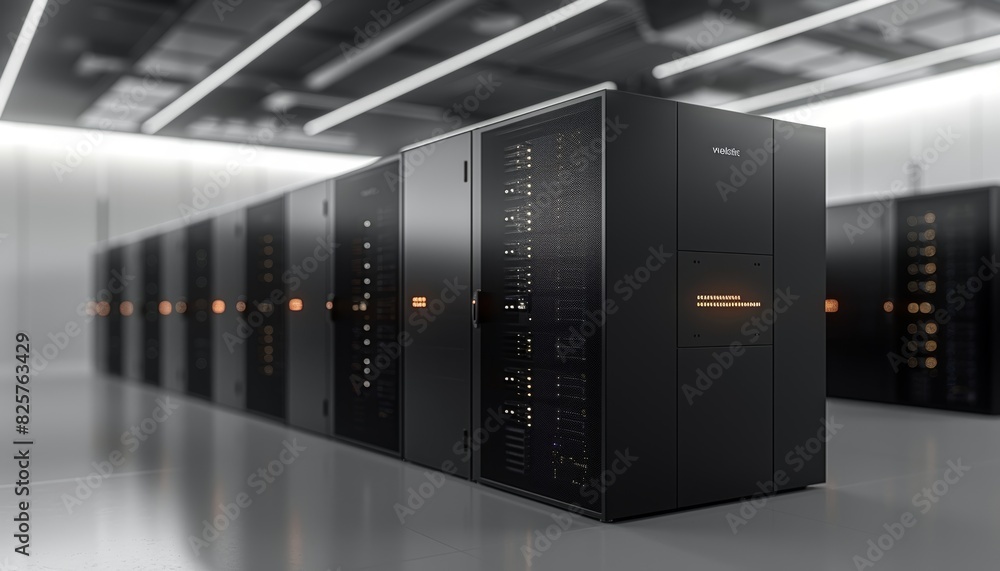 Data center cloud servers with bright status indicators for efficient performance monitoring Data center cloud servers with bright status indicators for efficient performance monitoring