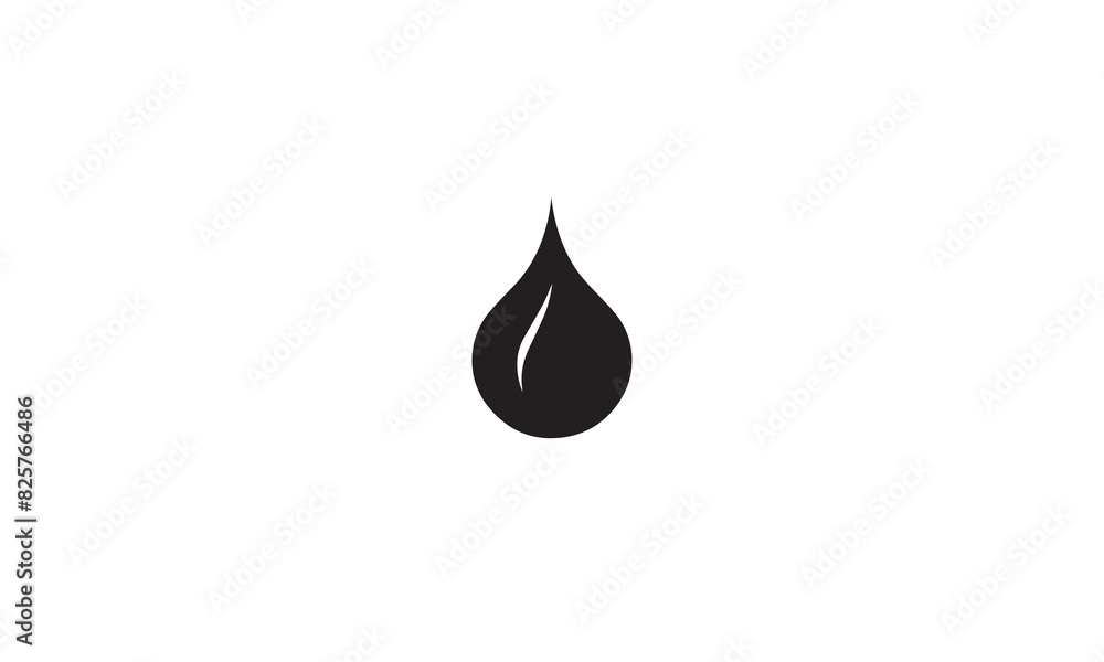 water drop logo black simple flat icon on white background water drop logo black simple flat icon on white background