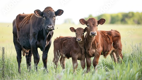 Calves with their mother, Becerros con su madre, becerros Image 