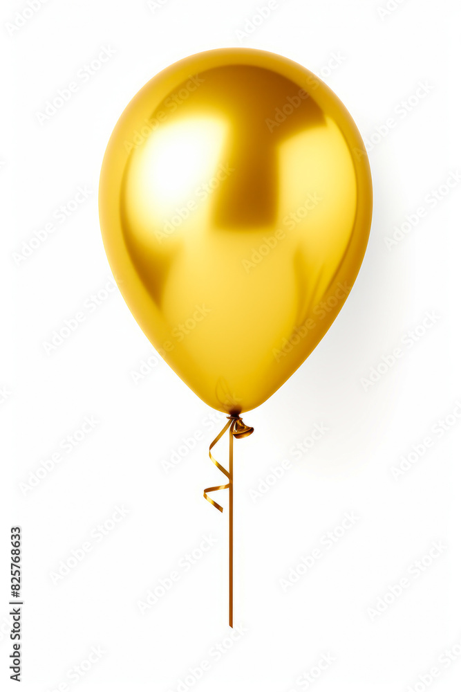 Yellow balloon with stick sticking out of it's side. Yellow balloon with stick sticking out of it's side.