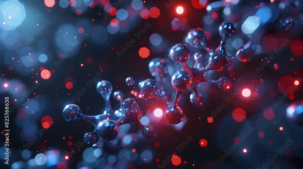 Cinematic 3D of Molecule - Scientific Breakthrough in Nanotechnology and Medical Research