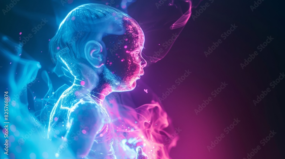 X-ray image of fetus in mother's womb X-ray image of fetus in mother's womb