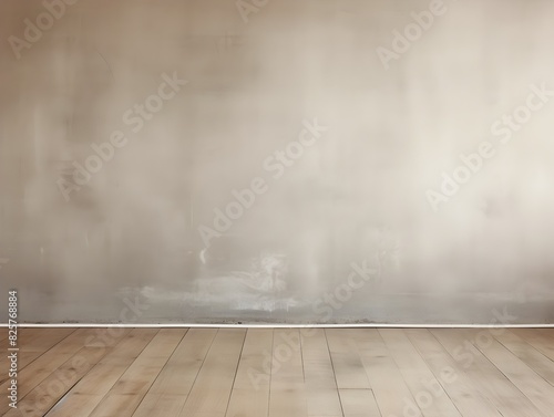 Empty Room With Wooden Floor And Neutral Wall Perfect For Product Display Or Lifestyle Photography Concept