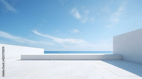 Sleek and Minimalist Architectural Landscape with Vast Empty Space