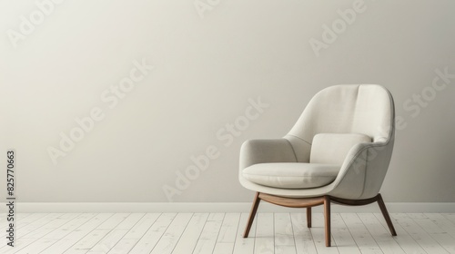 Capture the essence of minimalist elegance with a photo of minimalist accent chairs or armchairs against a simple background