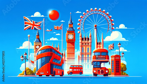 Bright and Vibrant London  Illustration