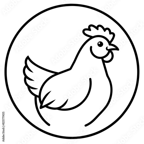 Chicken Logo icon design concept. good for rooster restaurant and chicken farm. vector illustration