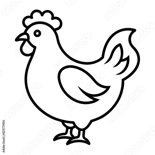 Chicken Logo icon design concept. good for rooster restaurant and chicken farm. vector illustration