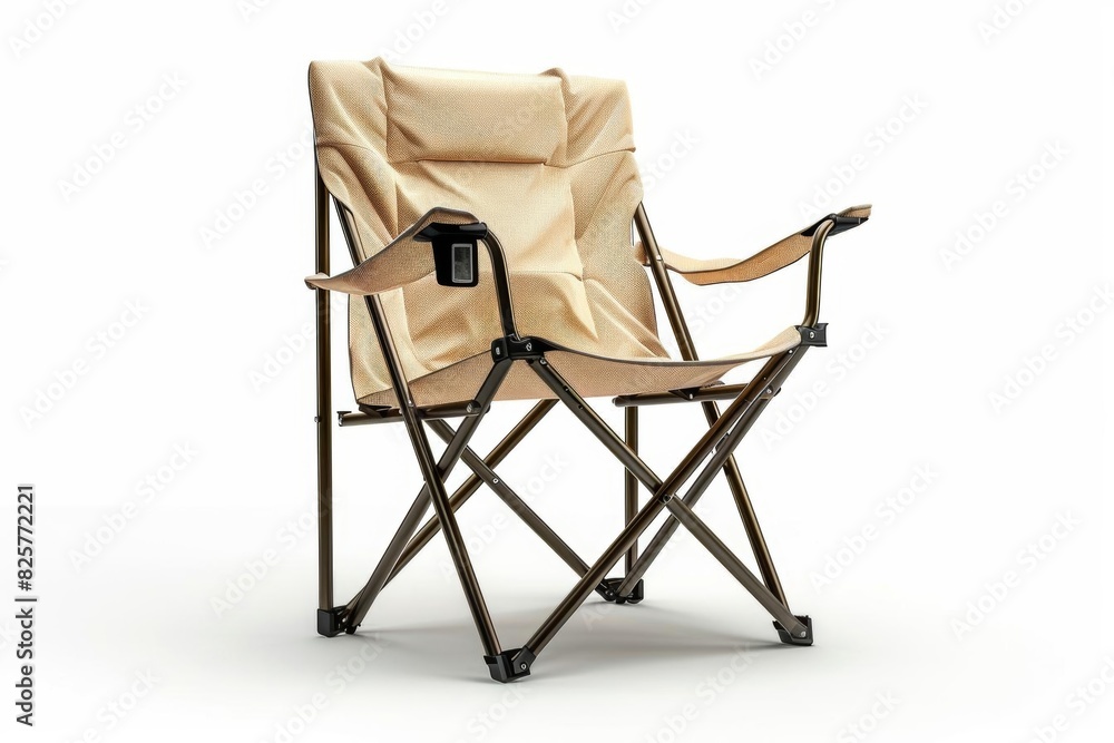 Generate a professional 3D rendering of a camping chair Generate a professional 3D rendering of a camping chair